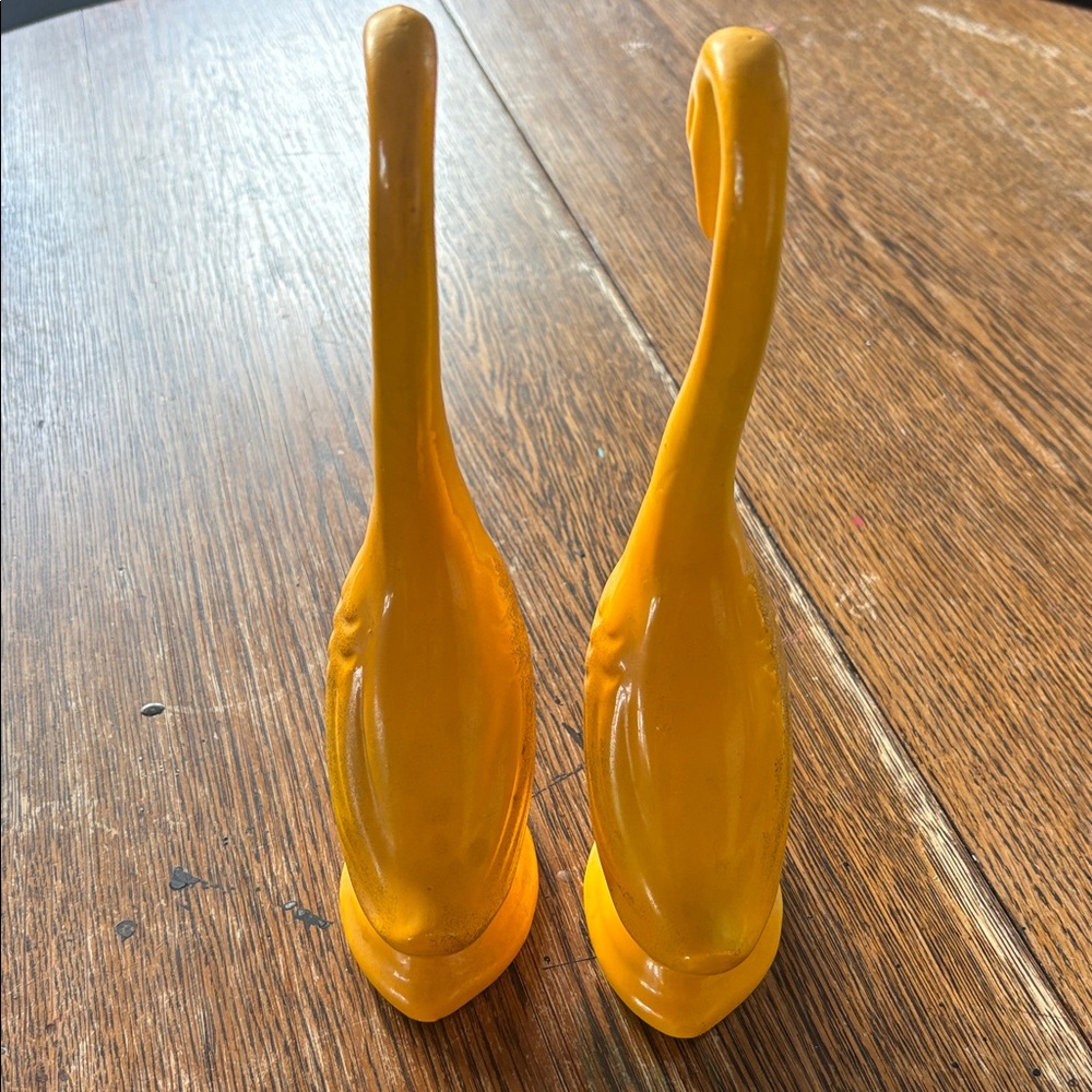 Rossini Japan vintage long neck swan goldenrod figurines - Picture 8 of 8